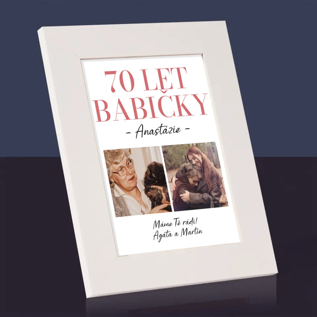Fotokoláž: 70 Let Babičky - Fotorámeček