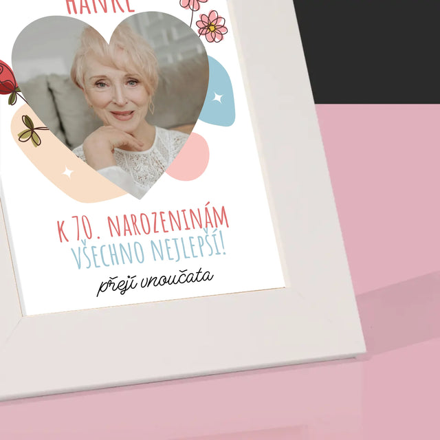 Fotka S Textem: Milované Babičce K Narozeninám - Fotorámeček