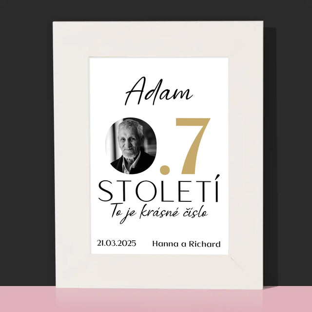 Fotka S Textem: 0,7 Století - Fotorámeček