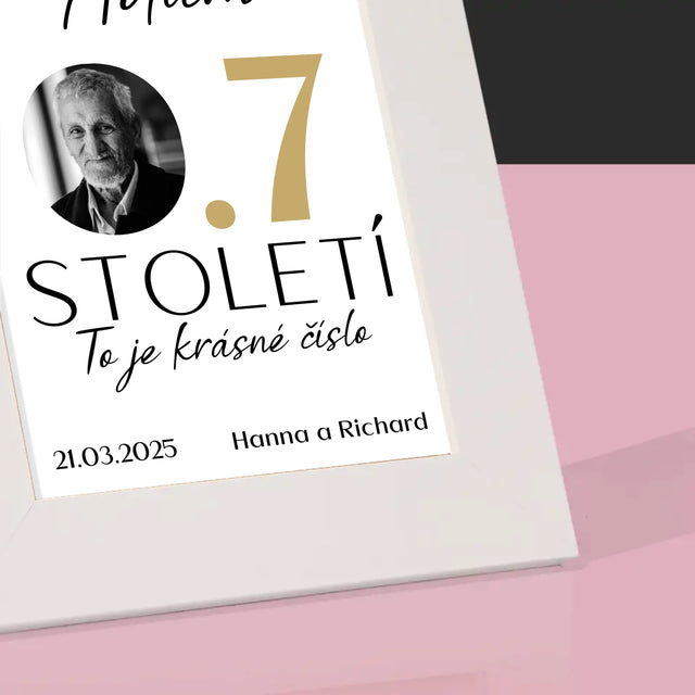 Fotka S Textem: 0,7 Století - Fotorámeček