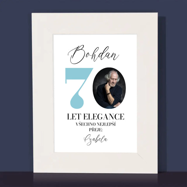 Fotka S Textem: 70 Let Elegance - Fotorámeček