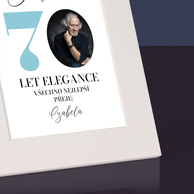 Fotka S Textem: 70 Let Elegance - Fotorámeček
