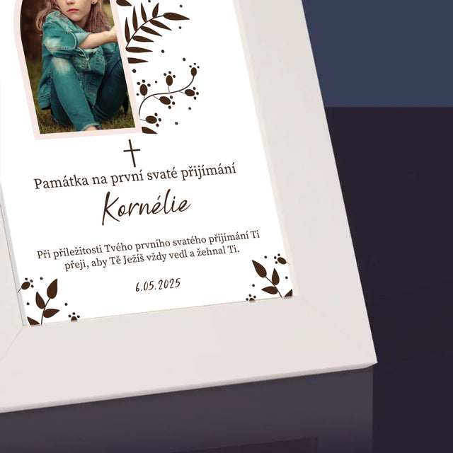 Fotka S Textem: První Svaté Přijímání Listy - Fotorámeček