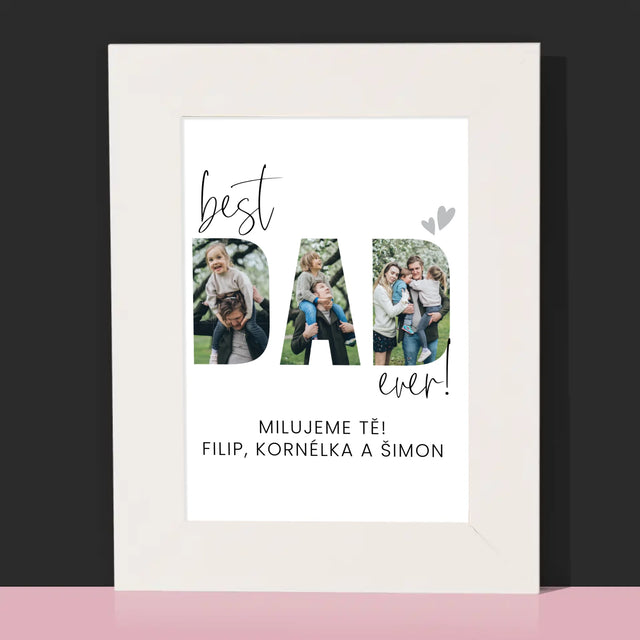 Slovo Z Fotek: Best Dad Ever S Podpisem - Fotorámeček