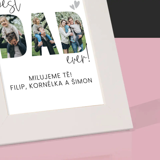 Slovo Z Fotek: Best Dad Ever S Podpisem - Fotorámeček