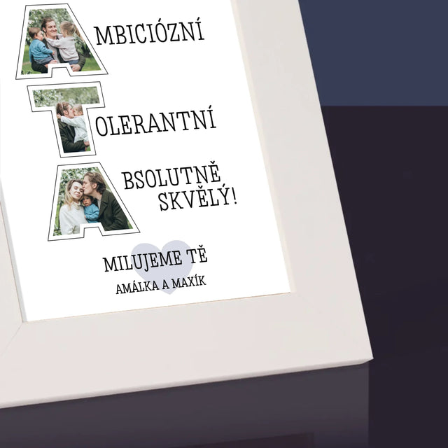 Slovo Z Fotek: Proč Miluji Tátu - Fotorámeček