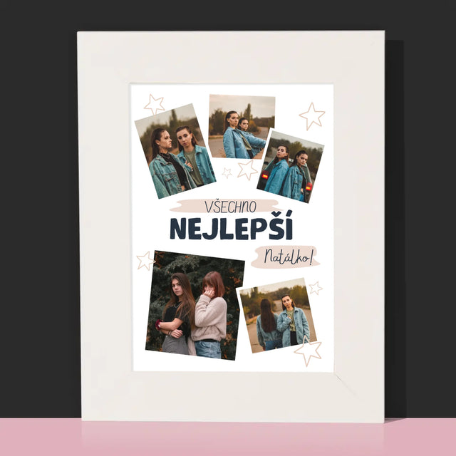 Fotokoláž: Všechno Nejlepší Hvězdy - Fotorámeček
