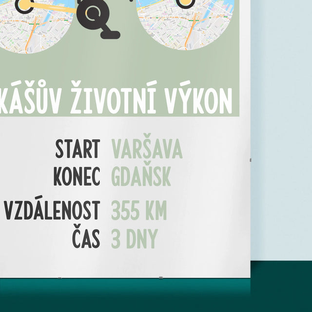 Mapa Města: Cyklistický Rekord - Plakát