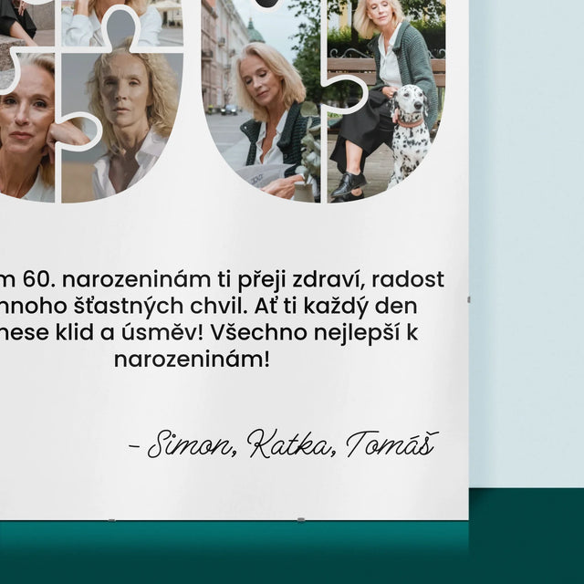 Tvar Z Fotek: 60 Narozeniny Puzzle - Plakát