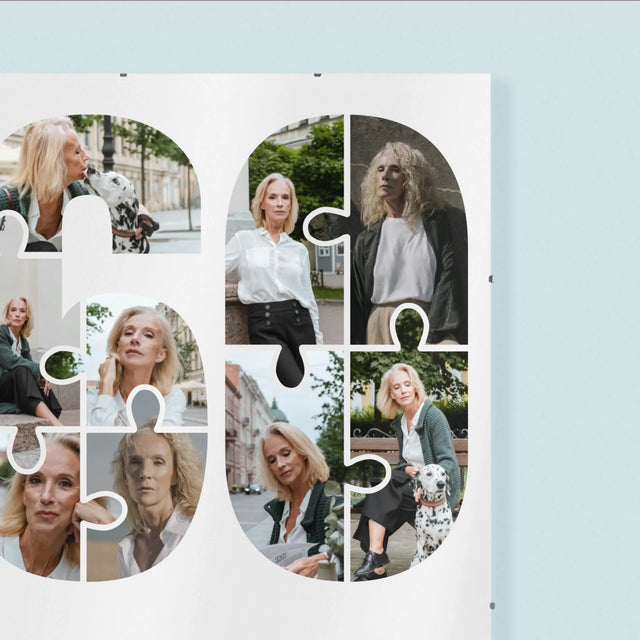 Tvar Z Fotek: 60 Narozeniny Puzzle - Plakát