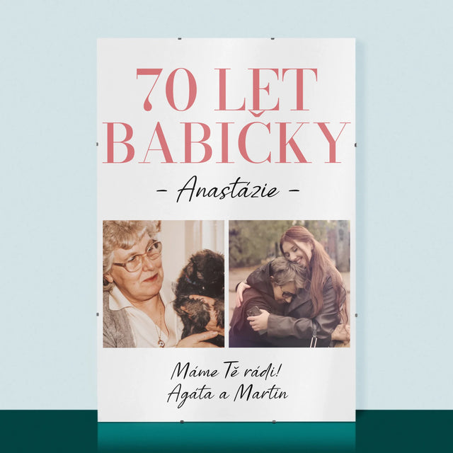 Fotokoláž: 70 Let Babičky - Plakát