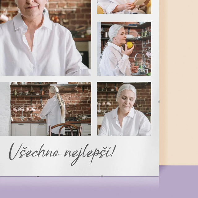 Fotokoláž: 70 Let Všechno Nejlepší  - Plakát