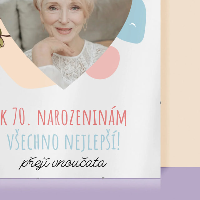 Fotka S Textem: Milované Babičce K Narozeninám - Plakát