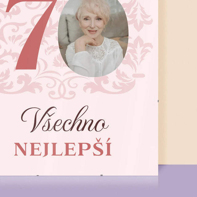 Fotka S Textem: Milované Babičce Všechno Nejlepší - Plakát