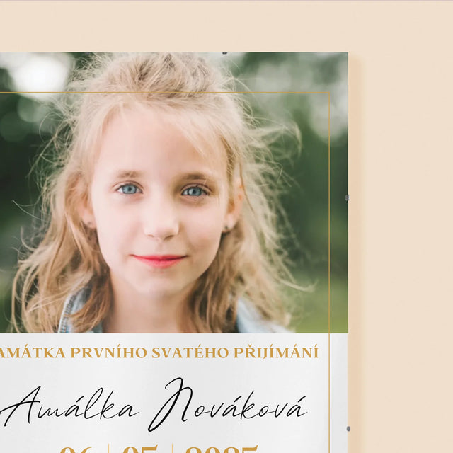 Fotka S Textem: Přání K Prvnímu Svatému Přijímání - Plakát