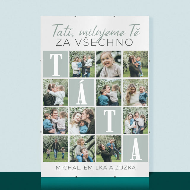 Fotokoláž: Tati, Milujeme Tě Za Všechno - Plakát