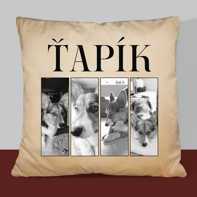 Fotokoláž: Bootleg Klasický S Mazlíčkem - Polštář