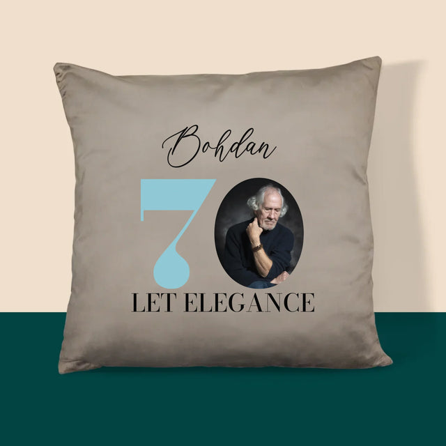 Fotka S Textem: 70 Let Elegance - Polštář