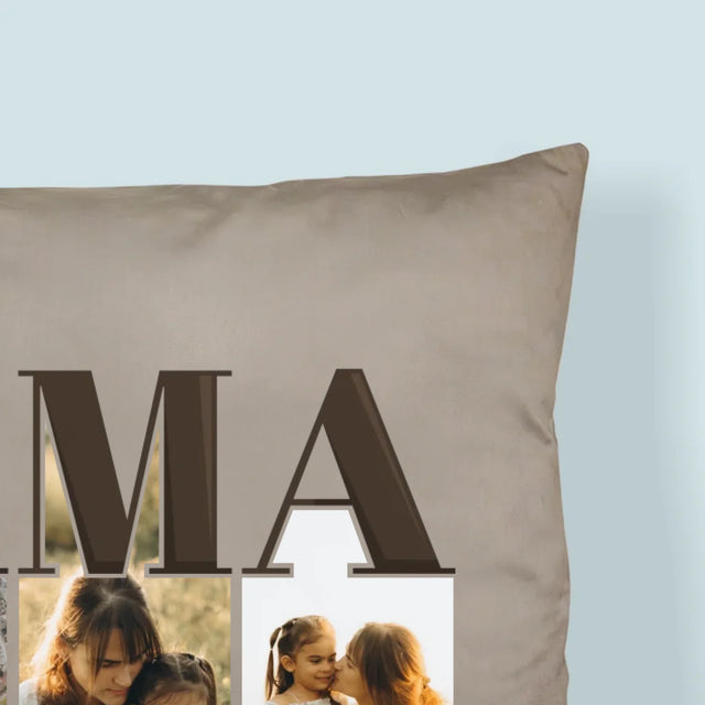 Fotokoláž: Máma Písmena - Polštář