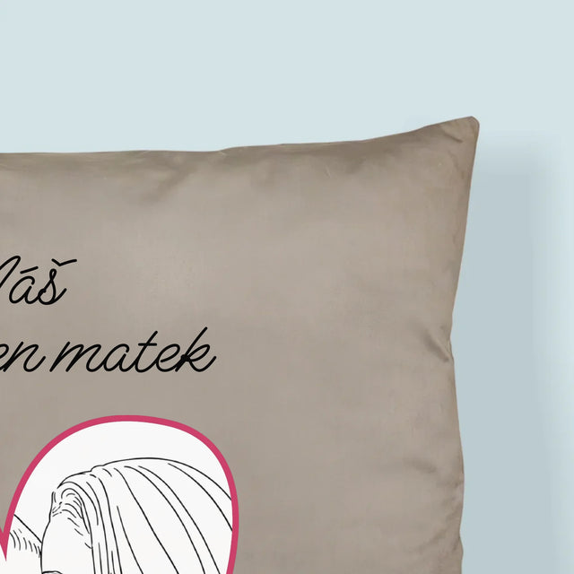 Fotka S Textem: Lineart První Den Matek - Polštář