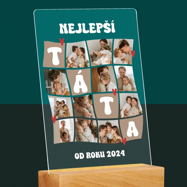 Fotokoláž: Táta Dlaždice - Tisk Na Akrylovém Skle