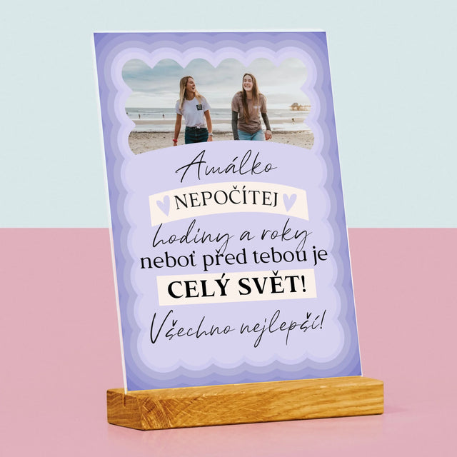 Fotka S Textem: Nepočítej Hodiny A Roky - Tisk Na Akrylovém Skle