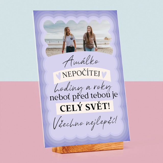 Fotka S Textem: Nepočítej Hodiny A Roky - Tisk Na Akrylovém Skle