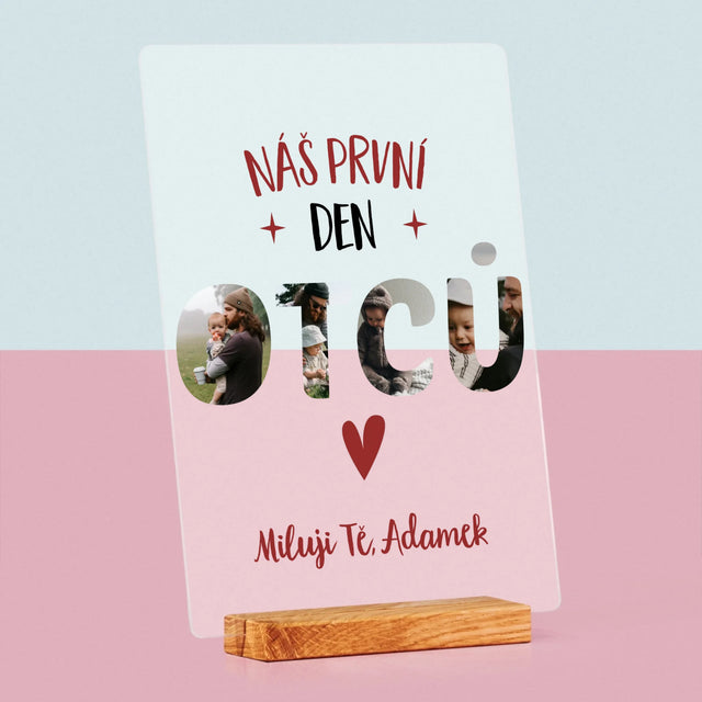 Slovo Z Fotek: První Den Otců Srdce - Tisk Na Akrylovém Skle