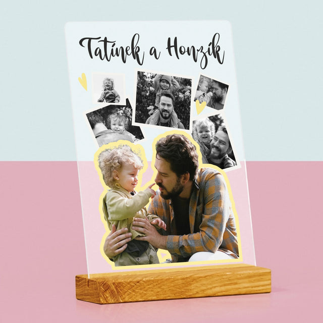 Fotokoláž: Tatínek S Dítětem - Tisk Na Akrylovém Skle