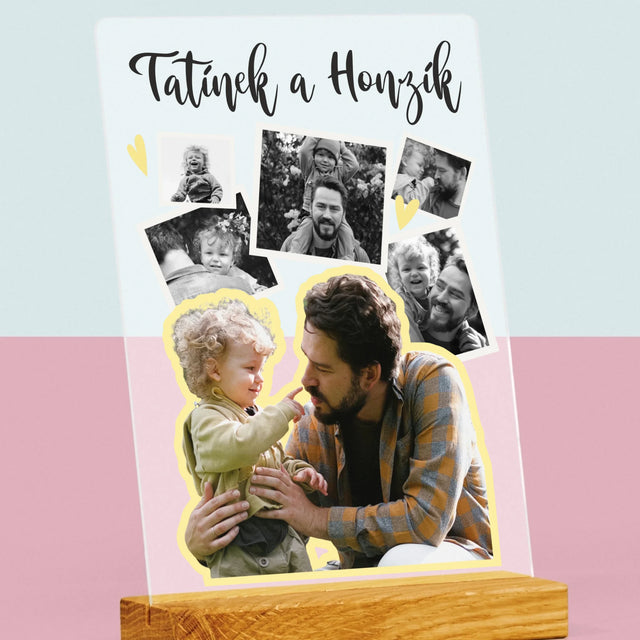 Fotokoláž: Tatínek S Dítětem - Tisk Na Akrylovém Skle