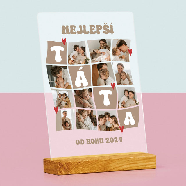 Fotokoláž: Nejlepší Táta Dlaždice - Tisk Na Akrylovém Skle