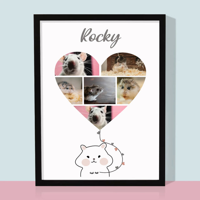 Fotokoláž: Křeček  - Tisk V Rámečku