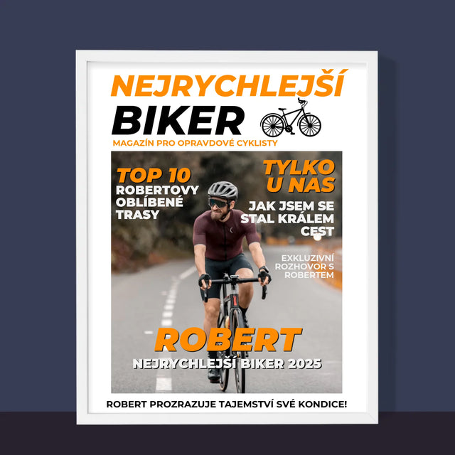 Obálka Časopisu: Nejrychlejší Biker - Tisk V Rámečku
