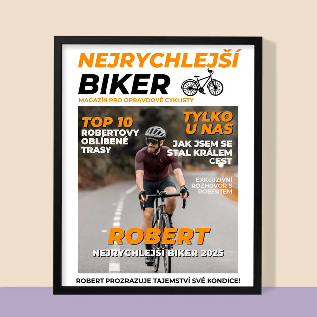 Obálka Časopisu: Nejrychlejší Biker - Tisk V Rámečku
