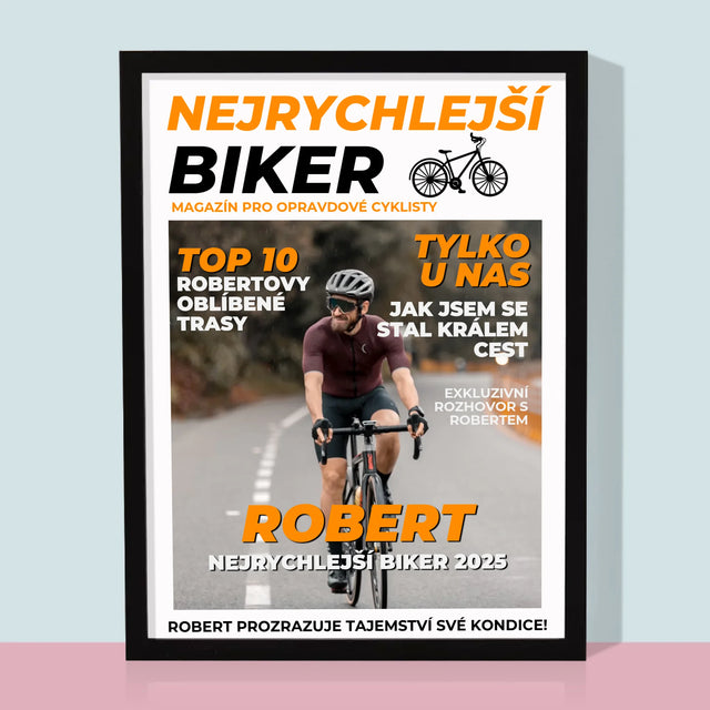 Obálka Časopisu: Nejrychlejší Biker - Tisk V Rámečku