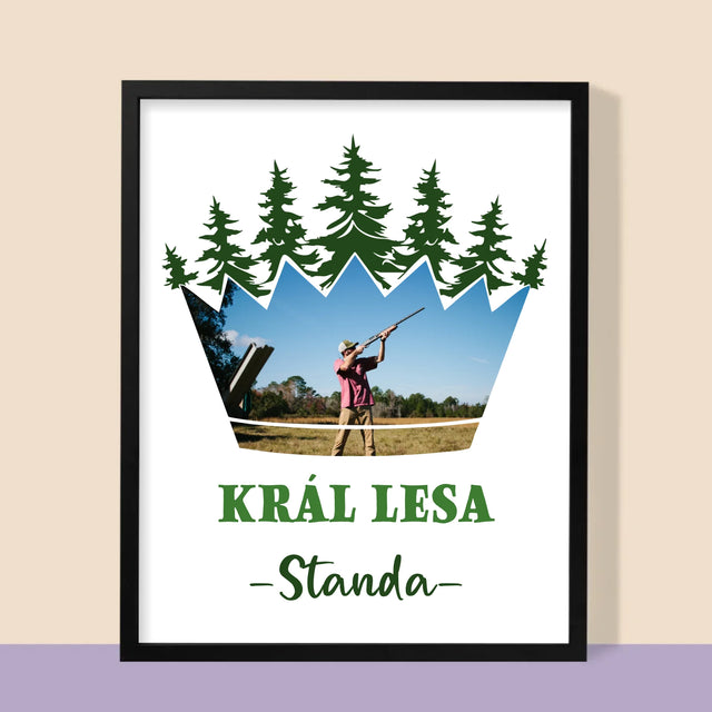 Tvar Z Fotek: Král Lesa - Tisk V Rámečku