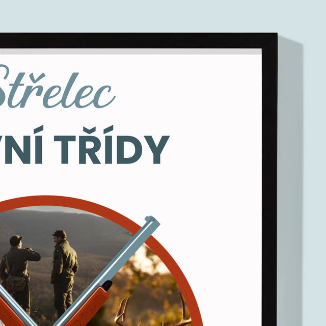 Fotokoláž: Střelec První Třídy - Tisk V Rámečku
