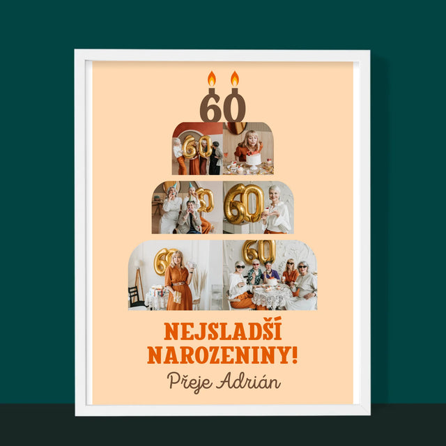 Tvar Z Fotek: Nejsladší Narozeniny - Tisk V Rámečku