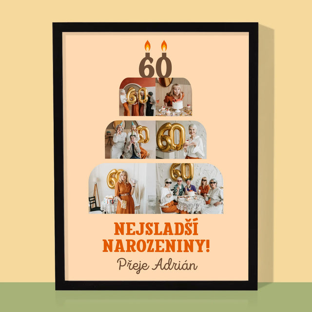Tvar Z Fotek: Nejsladší Narozeniny - Tisk V Rámečku