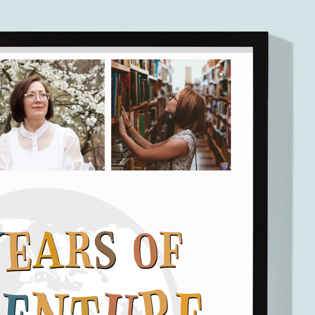 Fotokoláž: 60 Years Of Adventure - Tisk V Rámečku