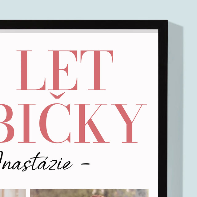 Fotokoláž: 70 Let Babičky - Tisk V Rámečku