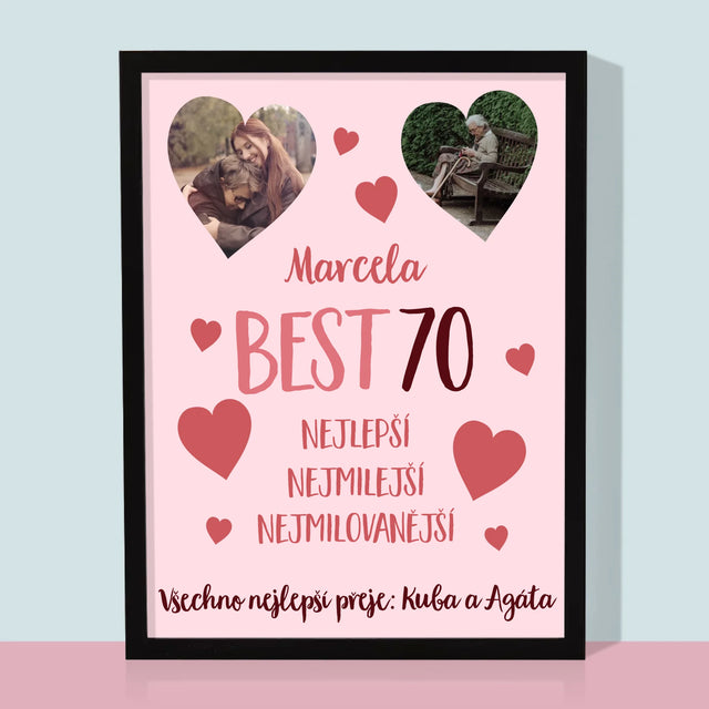 Fotokoláž: Best 70 - Tisk V Rámečku