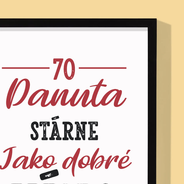 Fotka S Textem: Jako Dobré Víno - Tisk V Rámečku