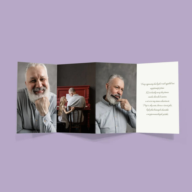 Fotka S Textem: Milovanému Dědečkovi Všechno Nejlepší - Velká Harmonika Z Fotografií