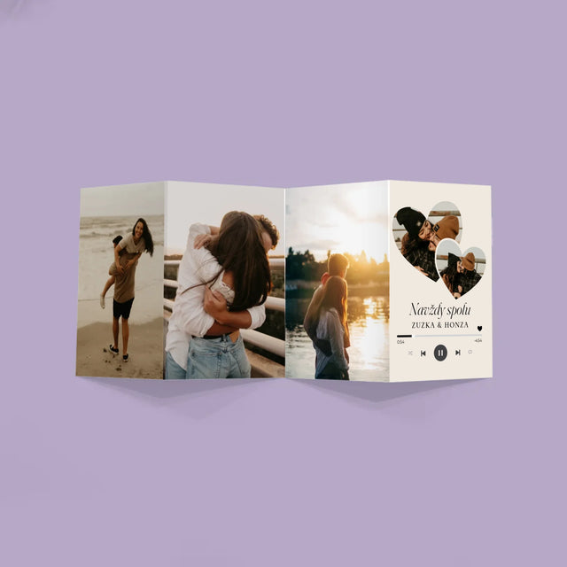 Fotokoláž: Spotify Srdce - Velká Harmonika Z Fotografií