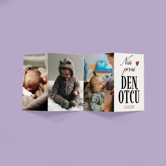 Fotokoláž: Náš První Den Otců Srdce - Velká Harmonika Z Fotografií