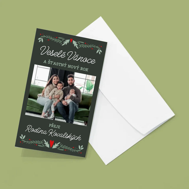 Fotka S Textem: Veselé Vánoce Elegantní - Velká Harmonika Z Fotografií
