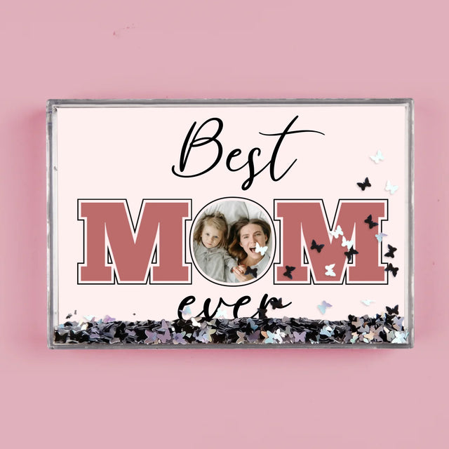 Fotokoláž: Best Mom Ever - Sněžící Fotorámeček