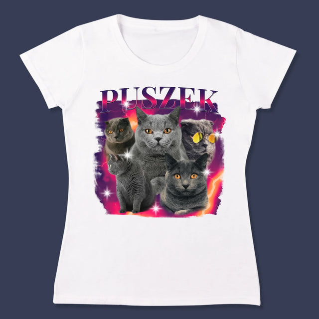 Tvoje Postava: Bootleg S Tvou Kočkou - Damské Tričko