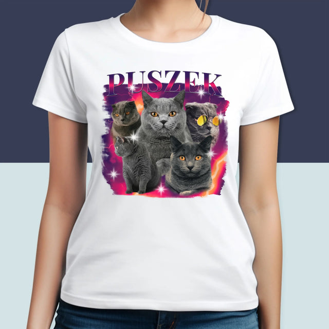 Tvoje Postava: Bootleg S Tvou Kočkou - Damské Tričko